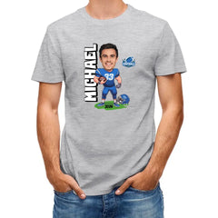 American Football Comics - Personalised Photo T-Shirt - A Gift for Football Fans