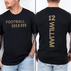 Love football - Personalised Name And Number T-Shirt - A Gift for Family,Players