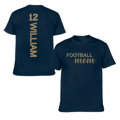 Love football - Personalised Name And Number T-Shirt - A Gift for Family,Players