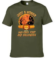 Cat Halloween Pumpkin Head Name Customized T-Shirt - Halloween Gift