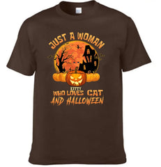 Cat Halloween Pumpkin Head Name Customized T-Shirt - Halloween Gift