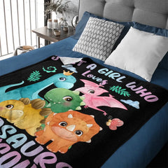 Dinosaurs - Personalised Name Dinosaur Blanket - Gifts for Girls,Dinosaur lovers