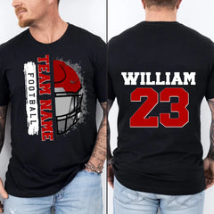 Football Helmet - Personalised Helmets And Name T-shirt - A Gift for Football Players,Lovers