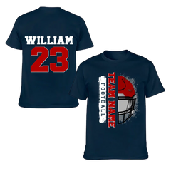 Football Helmet - Personalised Helmets And Name T-shirt - A Gift for Football Players,Lovers