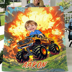 Big Bang - Personalised Photo Truck Blankets - Gifts for Child