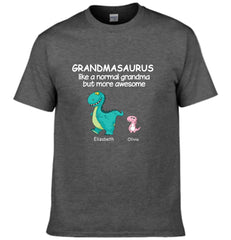 Grandma And The Children - Personalised Nickname Dinosaur T-Shirt - Gifts for Family