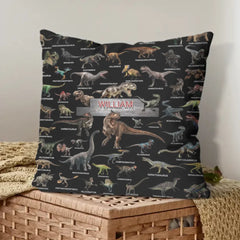 Jurassic Dinosaur Rally - Dinosaur Themed Personalised Name Blanket And Pillowcase- Gifts for Child,Friend,Dinosaur Fanatics