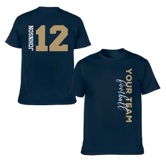 Game Day - Personalised Name And Number 2 Sided T-Shirt - A Gift For Football Supporters,Players