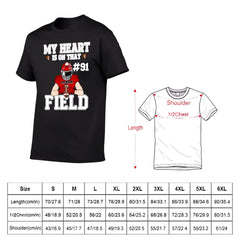 My Heart Is On That Field - Personalised Football Game Day T-Shirt - A Gift for Players,Family,Friend