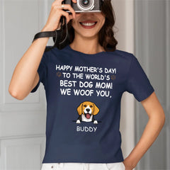 Hurrah For Dog Mom - Personalised Dog Graphic T-Shirt - A Gift for Dog Lovers,Owners