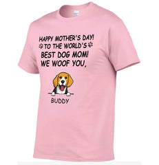 Hurrah For Dog Mom - Personalised Dog Graphic T-Shirt - A Gift for Dog Lovers,Owners