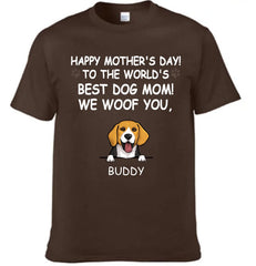 Hurrah For Dog Mom - Personalised Dog Graphic T-Shirt - A Gift for Dog Lovers,Owners