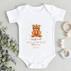 First Halloween, First Halloween Name Custom Pajamas, Baby Halloween Baby Clothes