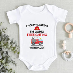 Firefighter Baby Clothes - Funny Firefighter Baby Bodysuit Baby Christening Gift Newborn Gift