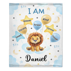 Cute Animal - Personalised Blanket With Name And Animal Print - A Gift For Family,Kids,Newborn