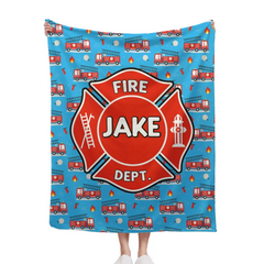 Firefighter Spirit - Personalised Blanket With Name - A Gift For Family,Kids