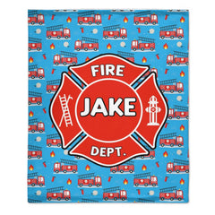 Firefighter Spirit - Personalised Blanket With Name - A Gift For Family,Kids