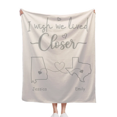 I Wish - Personalised Blanket With Name And State - A Gift For Best Friends,Family,Lovers