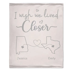 I Wish - Personalised Blanket With Name And State - A Gift For Best Friends,Family,Lovers