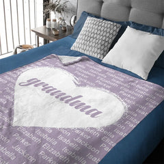 Blankets To Convey Love - Name And Designation Custom Personalized Text Loving Blanket - A Gift For Family