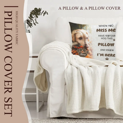 Pet Memorial Custom Photo Pillow - Personalised Pet Photos And Names Pillow - A Gift For Pet lovers,Pet Owners