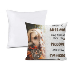 Pet Memorial Custom Photo Pillow - Personalised Pet Photos And Names Pillow - A Gift For Pet lovers,Pet Owners