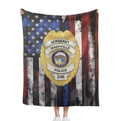 Police Badge Personalized Blanket