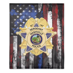 Police Badge Personalized Blanket