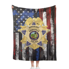 Police Badge Personalized Blanket