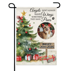 Christmas Custom Pet Memorial Garden Decorations - Personalized Pet Photos and Names Christmas Themed Garden Flags - Christmas Gifts For Pet Owners,Pet Lovers