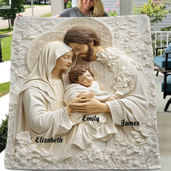 Holly Family - Christian Name Custom Personalized Blanket - Gifts for Christians