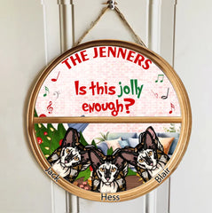 Joyful enough? - Personalized Christmas Round Wooden Sign - Christmas Gifts