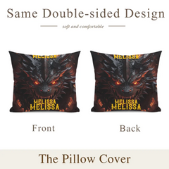 Love Dragon - Personalized Dragon Pillow Cover