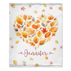 Personalized Name Custom Fall Blanket