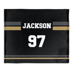 Customized Hockey Blankets - Personalized Soft Flannel Blanket With Name, Number And Team Theme Colors - A Gift For Field Hockey Player,Field Hockey Fans,Sports Enthusiast