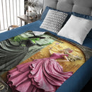 The Princess And The Witch Customized Blanket - Personalized Name Soft Flannel Blanket - Warm Gift For Friends,Family,Yourself,Colleagues - Joliny