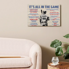 Customized Baseball Poster Wall Art - Personalized Name,Number And Gender In A Classic Colorway Baseball Themed Unframed Canvas Painting - Gift For Baseball Lovers,Baseball Players