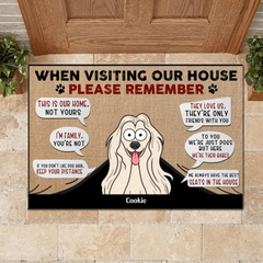 Customized Entry Floor Mats - Personalized Flannel Floor Mats With Different Breeds Of Cartoon Dog Images And Names - Funny Gifts For Dog Owners,Dog Lovers,Family