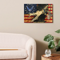 American Country Flag Canvas- Personalized Gifts for Veterans