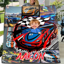 Custom Blanket Personalized Fantasy Car Truck Blanket - Gift for a child who loves car racing! - Joliny