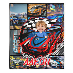 Custom Blanket Personalized Fantasy Car Truck Blanket - Gift for a child who loves car racing!