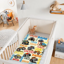 Monster Trucks Cars Motorcycles Collection - Customized Kids Name Blanket