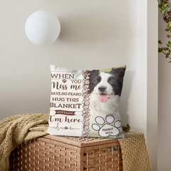 Custom Pet Pillow - Personalised Commemorative Pillow with Pet's Photo,Name and Year - A Gift For Pet Owners,Pet Lovers