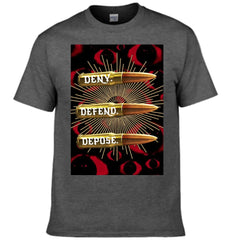 Deny,Defend and Depose Themed Bullet Pattern Clothing - A Gift For Friend,Family,Colleagues,Fellow Student,Roommates