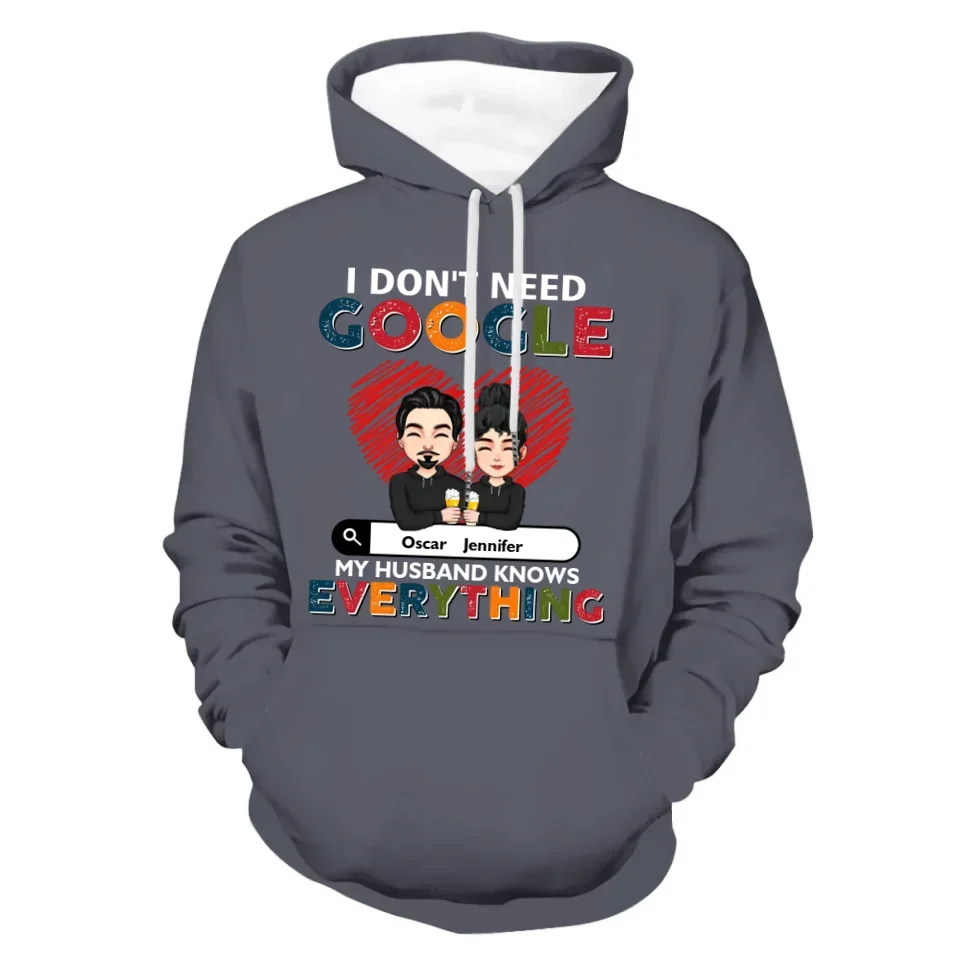 Customized Couple T-shirt - Personalized Character Cartoon Images and Names for Couples Costumes - A Gift For Boyfriend,Girlfriend,Husband,Wife - Joliny