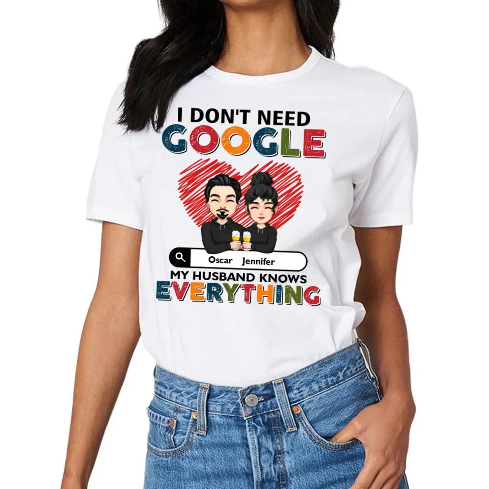 Customized Couple T-shirt - Personalized Character Cartoon Images and Names for Couples Costumes - A Gift For Boyfriend,Girlfriend,Husband,Wife - Joliny
