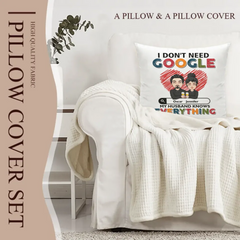 Customized Couple Pillow - Personalized Character Cartoon Images and Names for Couples Pillow - A Gift For Boyfriend,Girlfriend,Husband,Wife