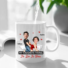 Customized Couple Mug - Unique Mugs Personalized with Names,Photos and Cartoon Images - A Gift For Girlfriend,Boyfriend,Wife,Husband,Anniversary