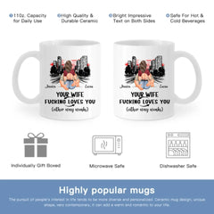 Customized Safe Driving Reminder Mug - Personalized Name and Character Safe Driving Themed Couple's Mug - A Gift For Husband,Boyfriend