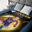 Personalized Name Picture Custom Cartoon NBA Blanket - Gifts for Suns Fans